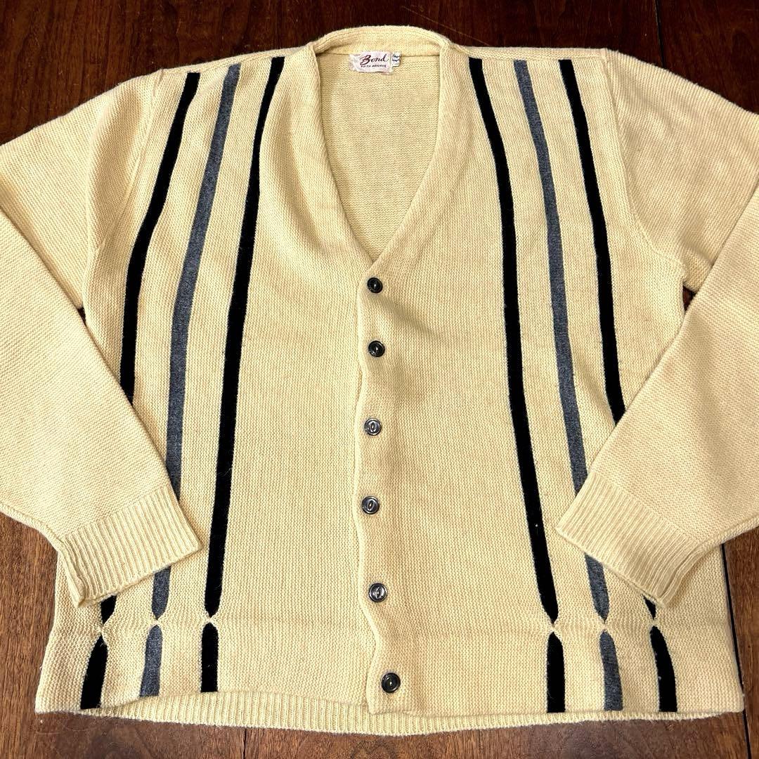 トップス 60'-70's Vintage Cardigan Beige Yellow