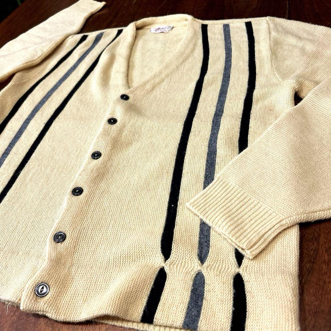 トップス 60'-70's Vintage Cardigan Beige Yellow
