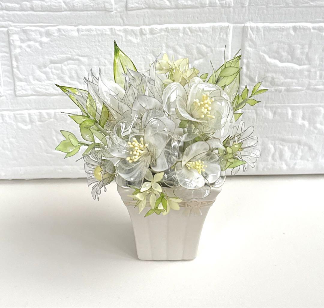 ディップアート アメリカンフラワー　ディップフラワー アレンジメント White 3,185円