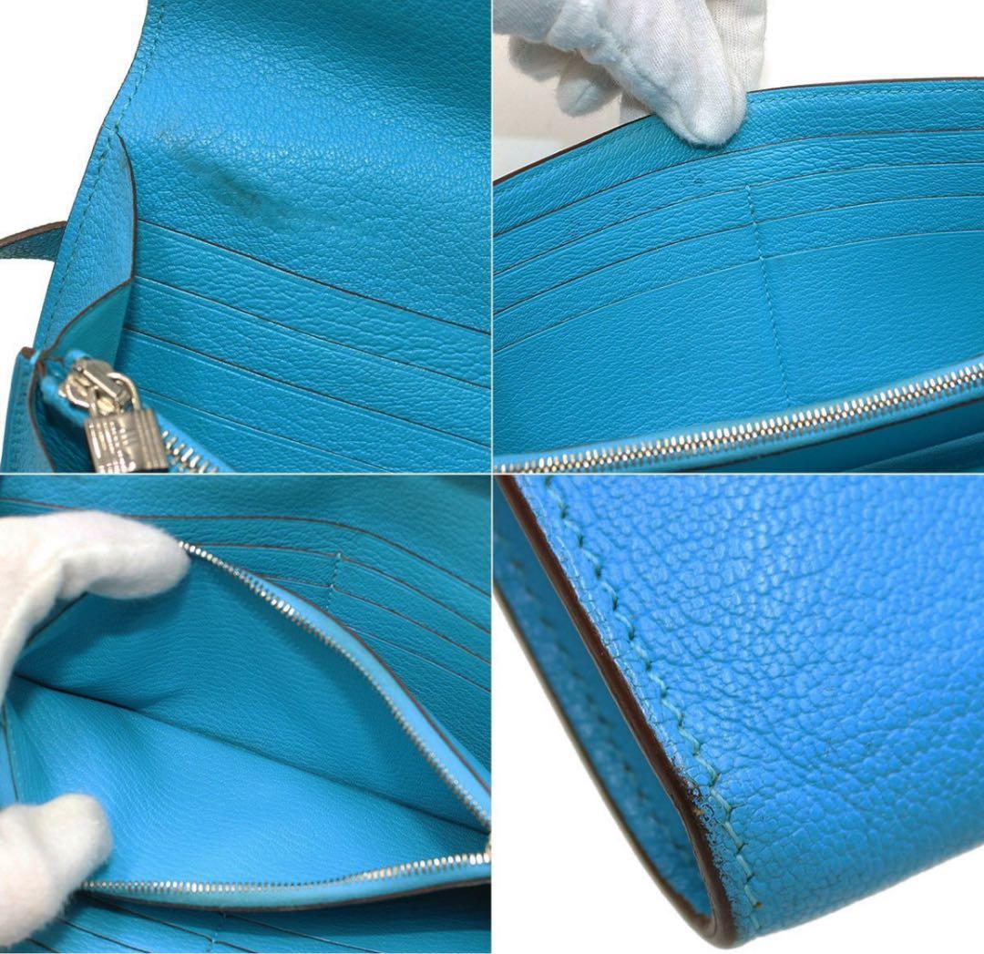 N2416 超美品!! エルメス ケリー シェーブル ロングウォレット 長財布