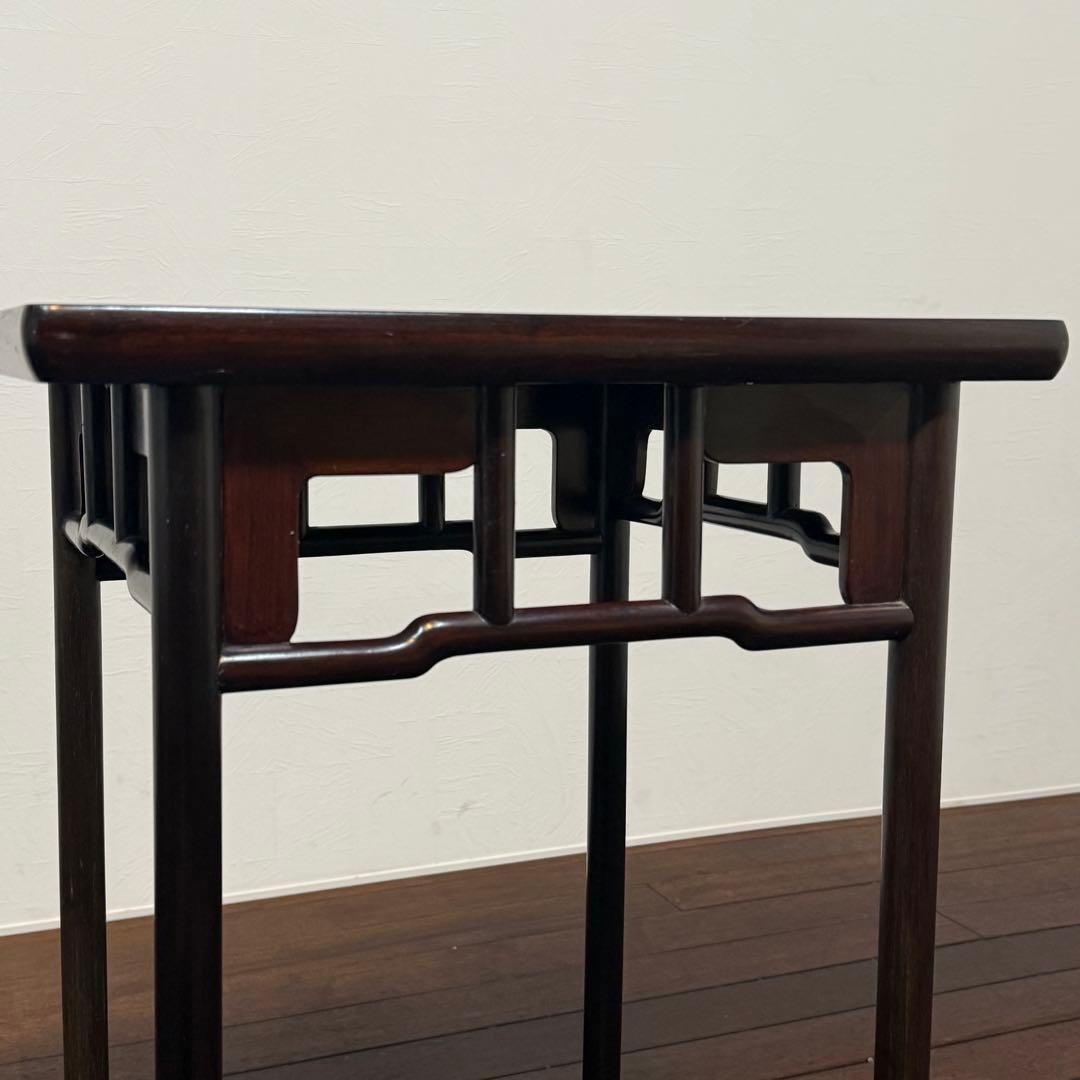 H19K10b 花梨 カリン 飾り台 サイドテーブルやや傷や汚れあり MARWIL-DEMENAGEMENTS_CH