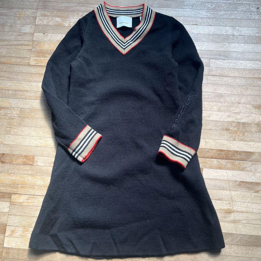 BURBERRY バーバリー キッズ　ニットワンピース　ノバチェック　ウール