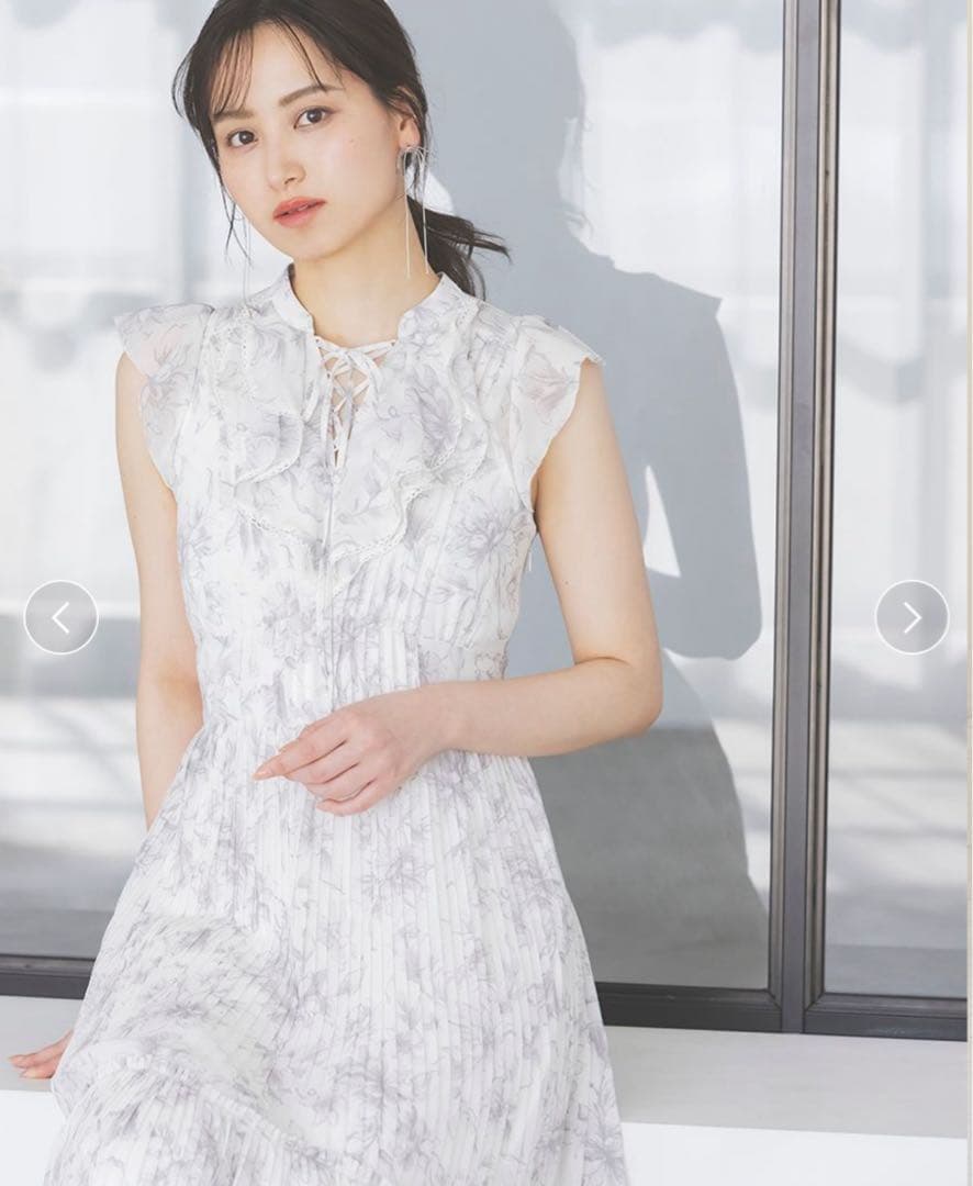 SNIDEL スナイデル 【00サイズあり】プリーツプリントワンピース