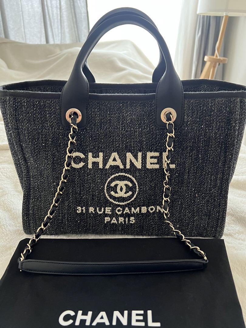 CHANEL ドーヴィル トートバッグ 2022aw ツイードデニム モテ 220050円