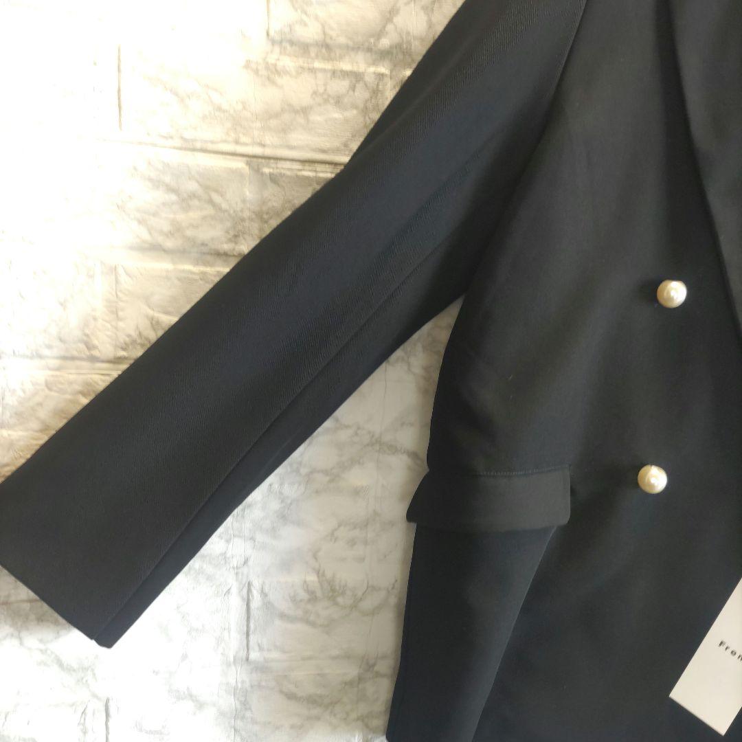 専用✨新品タグ付き✨ Frene パールボタンジャケット 黒 セレモニー