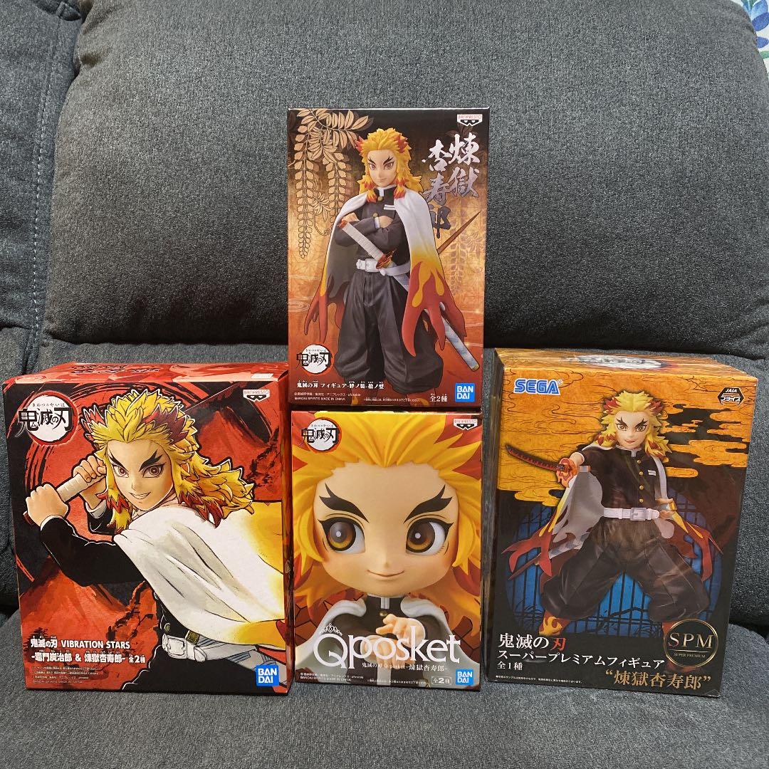 特上美品 鬼滅の刃 フィギュア 煉獄杏寿郎 Qposket ひっかけ 2体