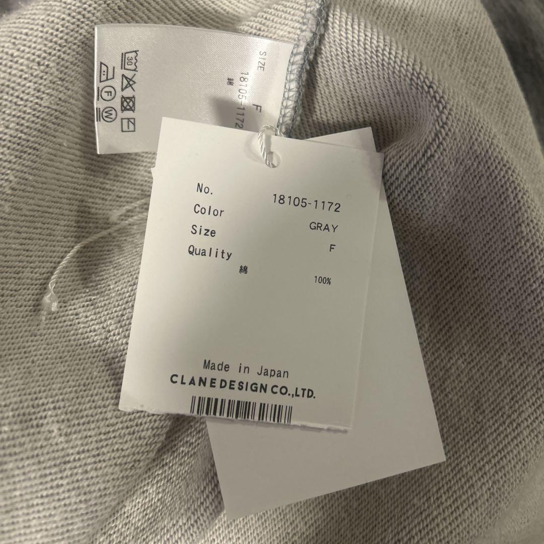 CLANE 25SS PONCHO SWEAT TOPS グレー