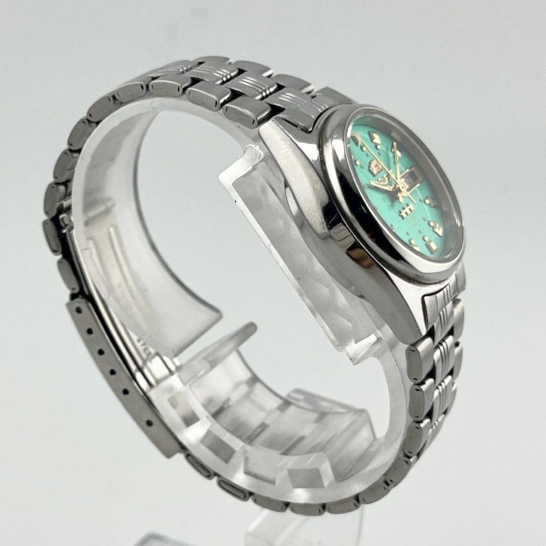 【稼働/良品】ORIENT オリエント AT クリスタル デイデイト グリーン