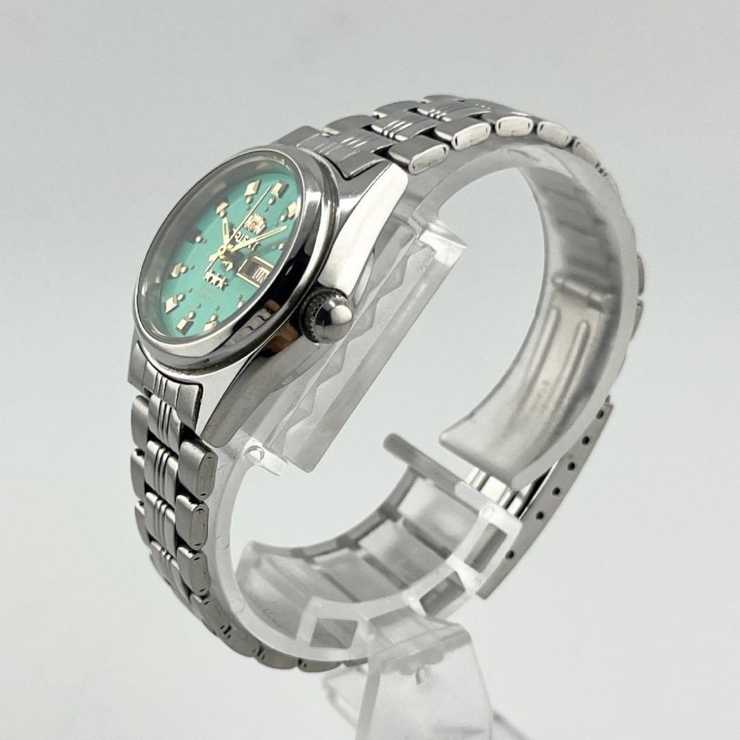【稼働/良品】ORIENT オリエント AT クリスタル デイデイト グリーン