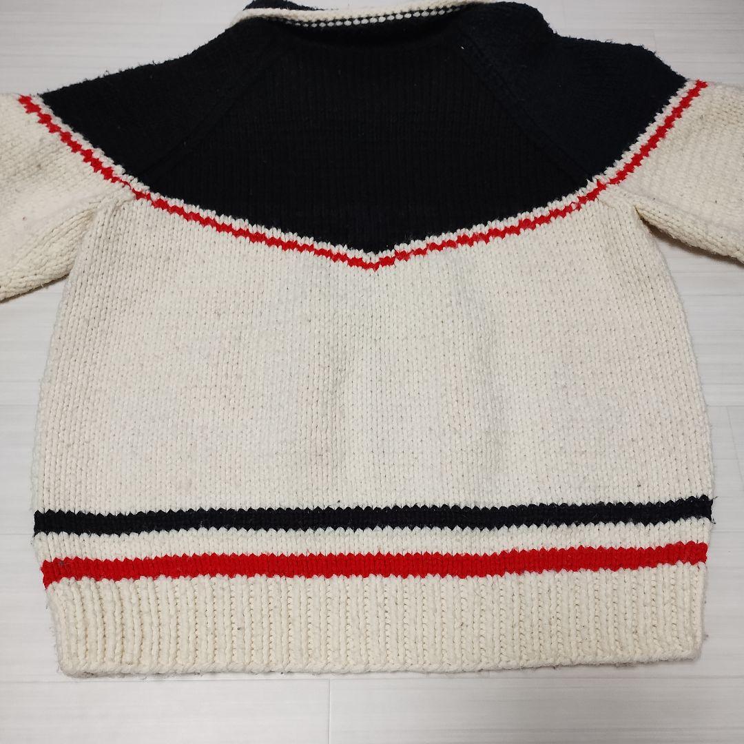 60s ジップアップニット　カウチンニット　CCジッパー　古着