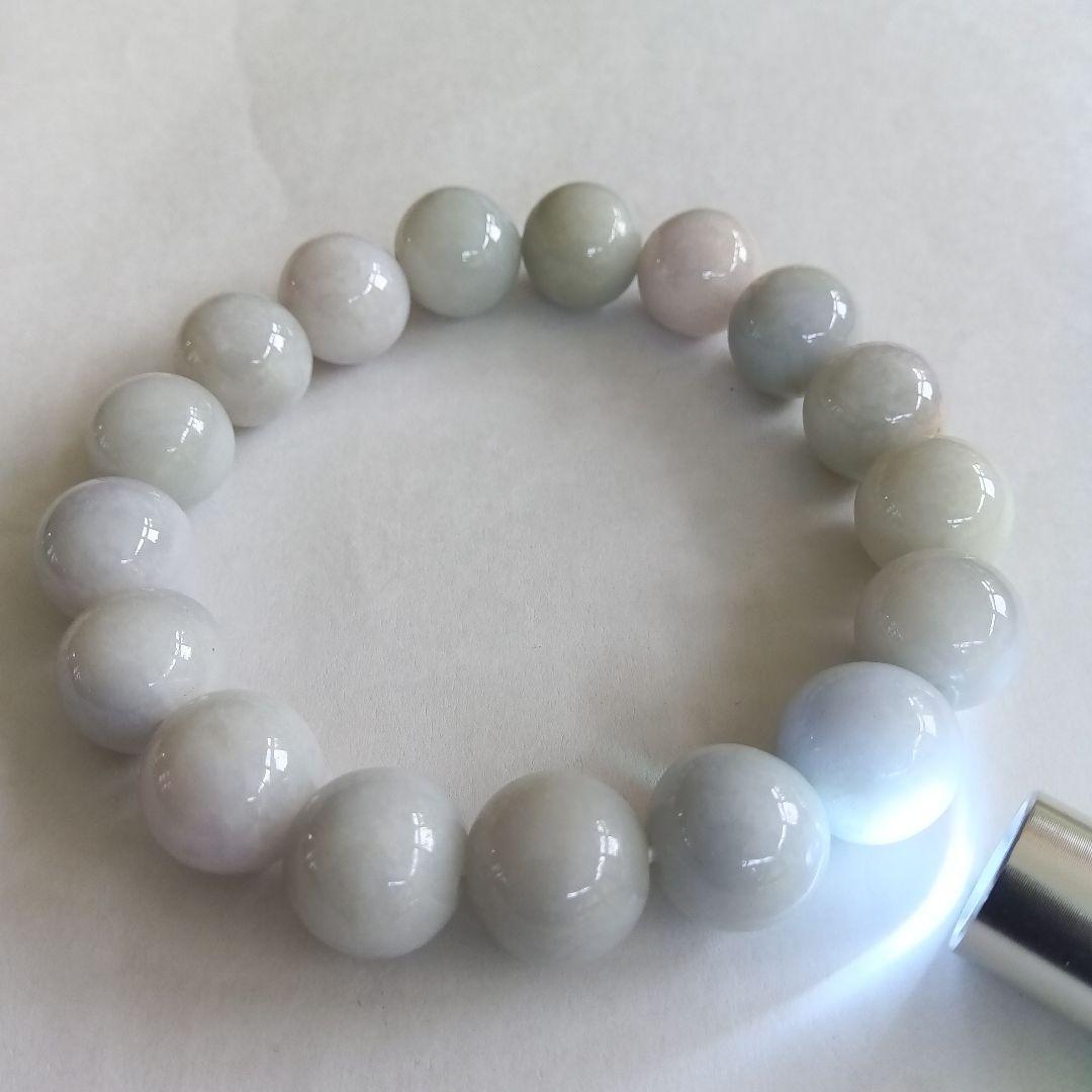 希少、最高級品、綺麗色)糸魚川翡翠ブレスレット、13mm 希少、最高級品、綺麗色)糸魚川翡翠ブレスレット、13mm