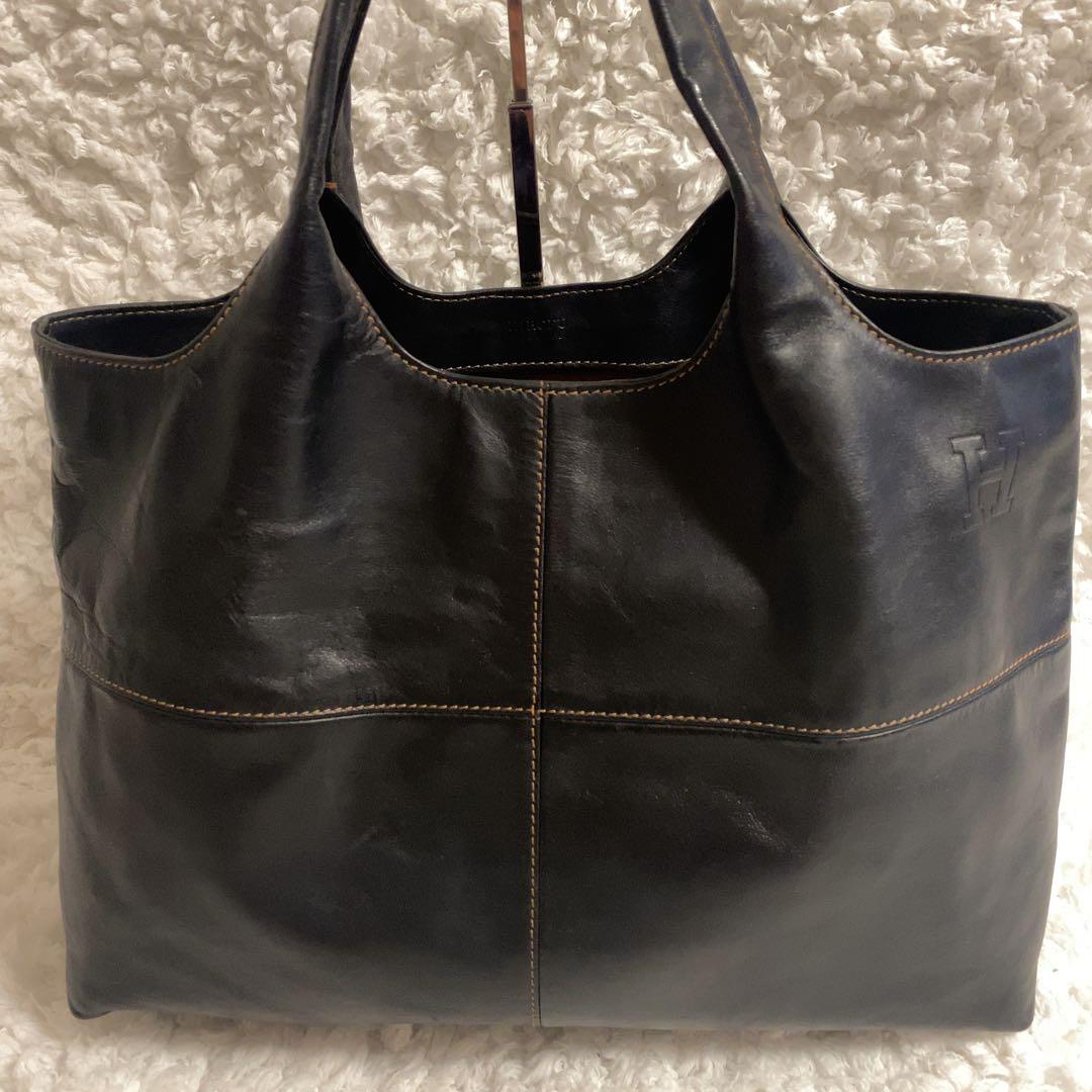 良品！HIROFU アルコ Hロゴ レザー トートバッグ A4サイズ ステッチ