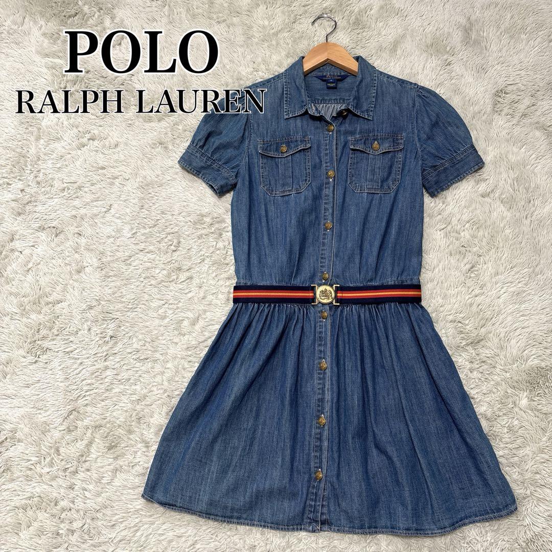 【POLO RALPH LAUREN】ポロ デニムシャツワンピース 金ボタン