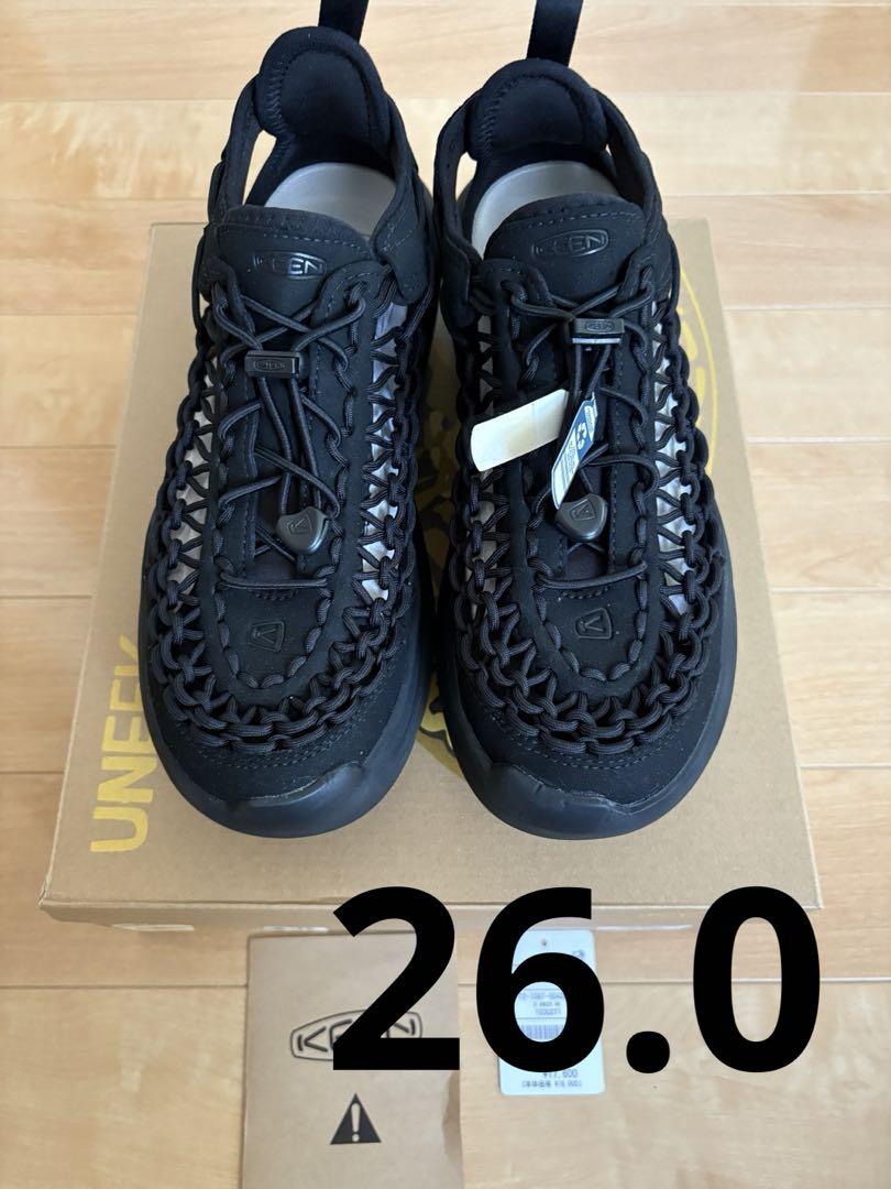 【KEEN】メンズ ユニーク ダブルケー 26cm ブラック　UNEEK WK