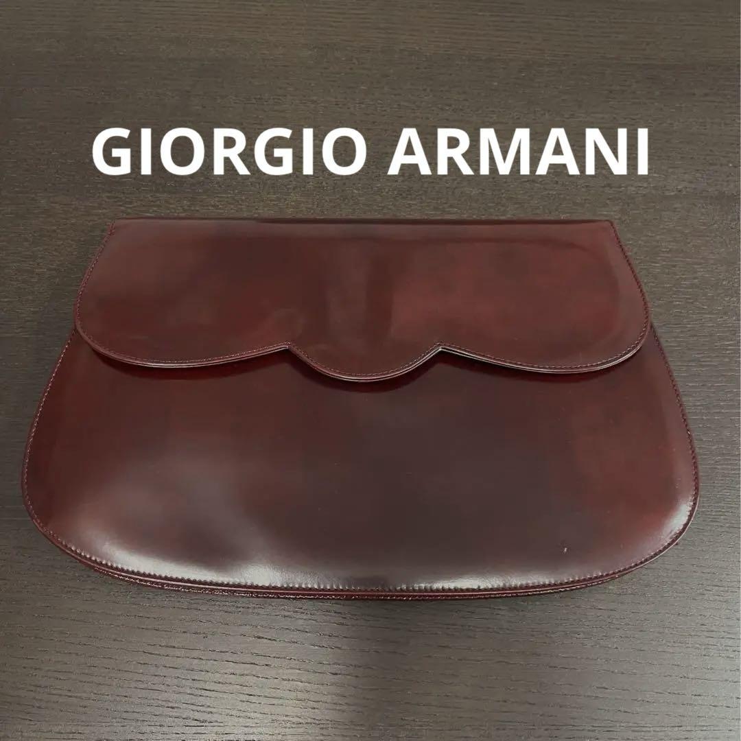 ほぼ未使用 GiorgioArmani ジョルジオアルマーニ クラッチバッグ