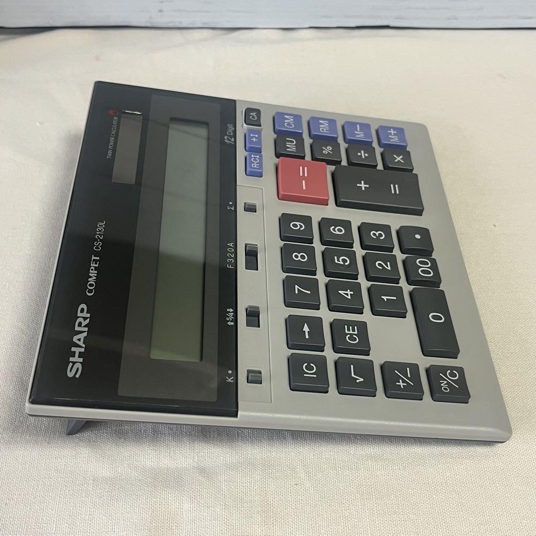 ✨美品✨SHARP シャープ 電卓 CS-2130L 12桁 加算機方式 電卓
