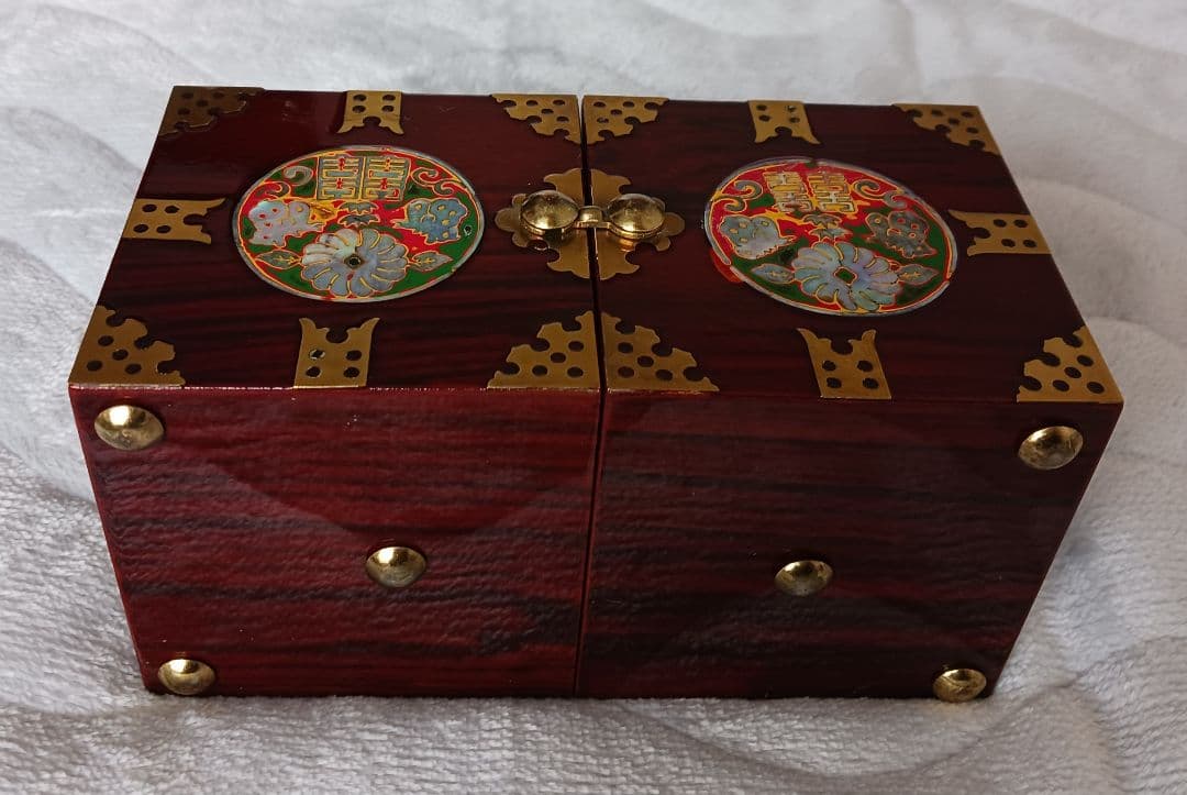 韓国伝統工芸品 双子宝石箱 螺鈿細工 貝象嵌 ジュエリーボックス ヴィンテージ 韓国伝統工芸品 螺鈿細工 双子宝石箱 小物入れ - メルカリ