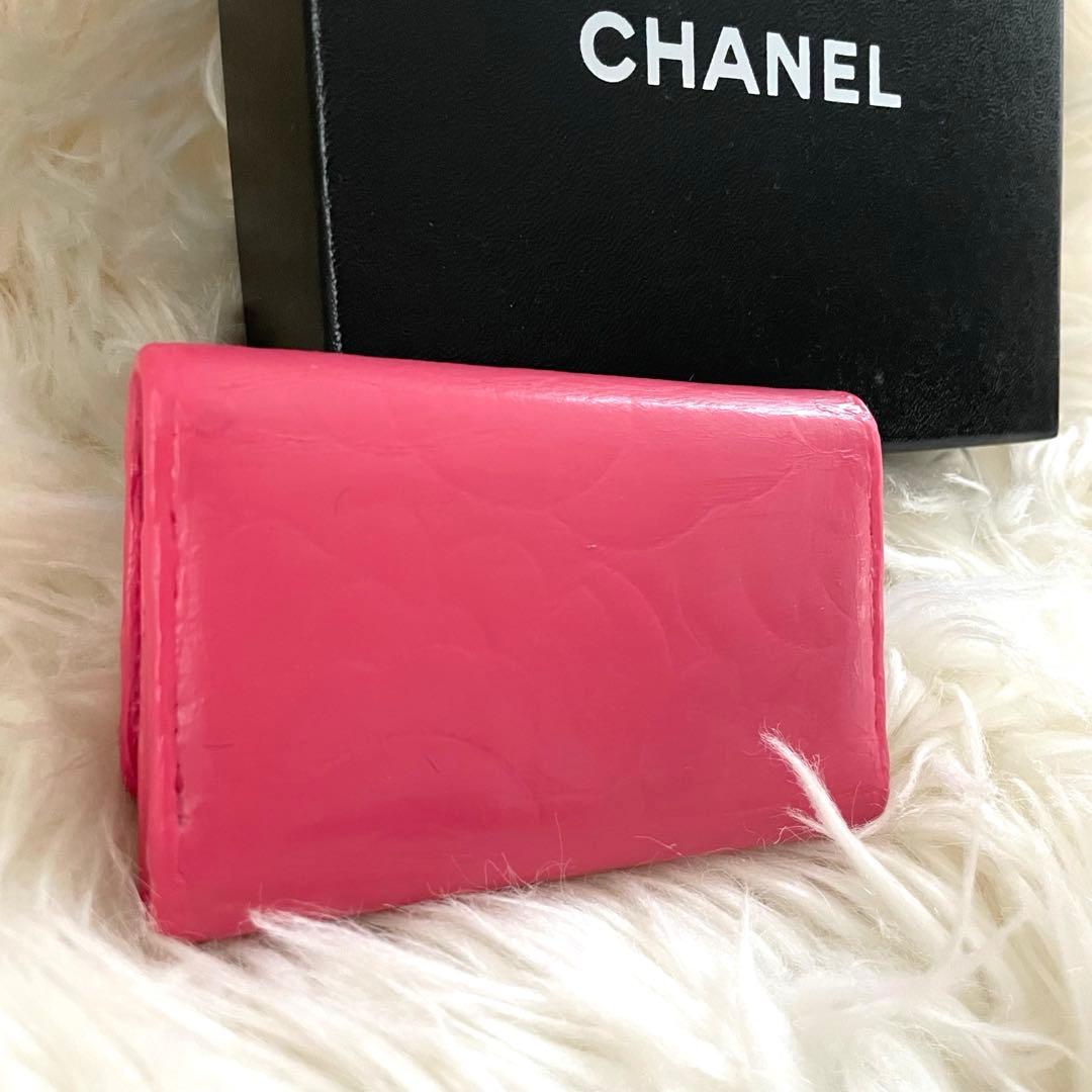シャネル CHANEL キーケース カードケース カメリア ピンク CHANEL