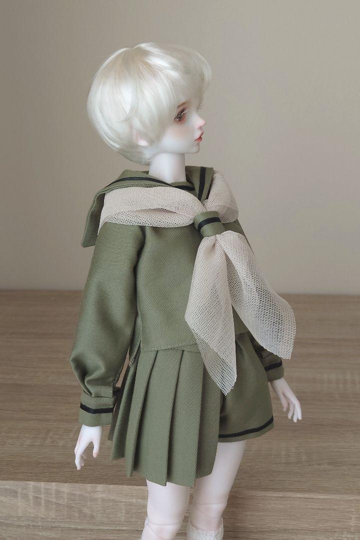 ドール用　衣装(オリーブ)　アウトフィット　1/4サイズ　ハンドメイド