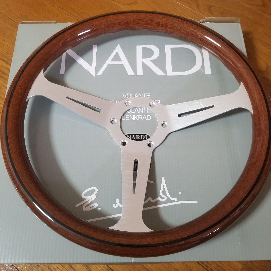 NARDI ナルディ ステアリング ウッド　木目　シルバー　ハンドル