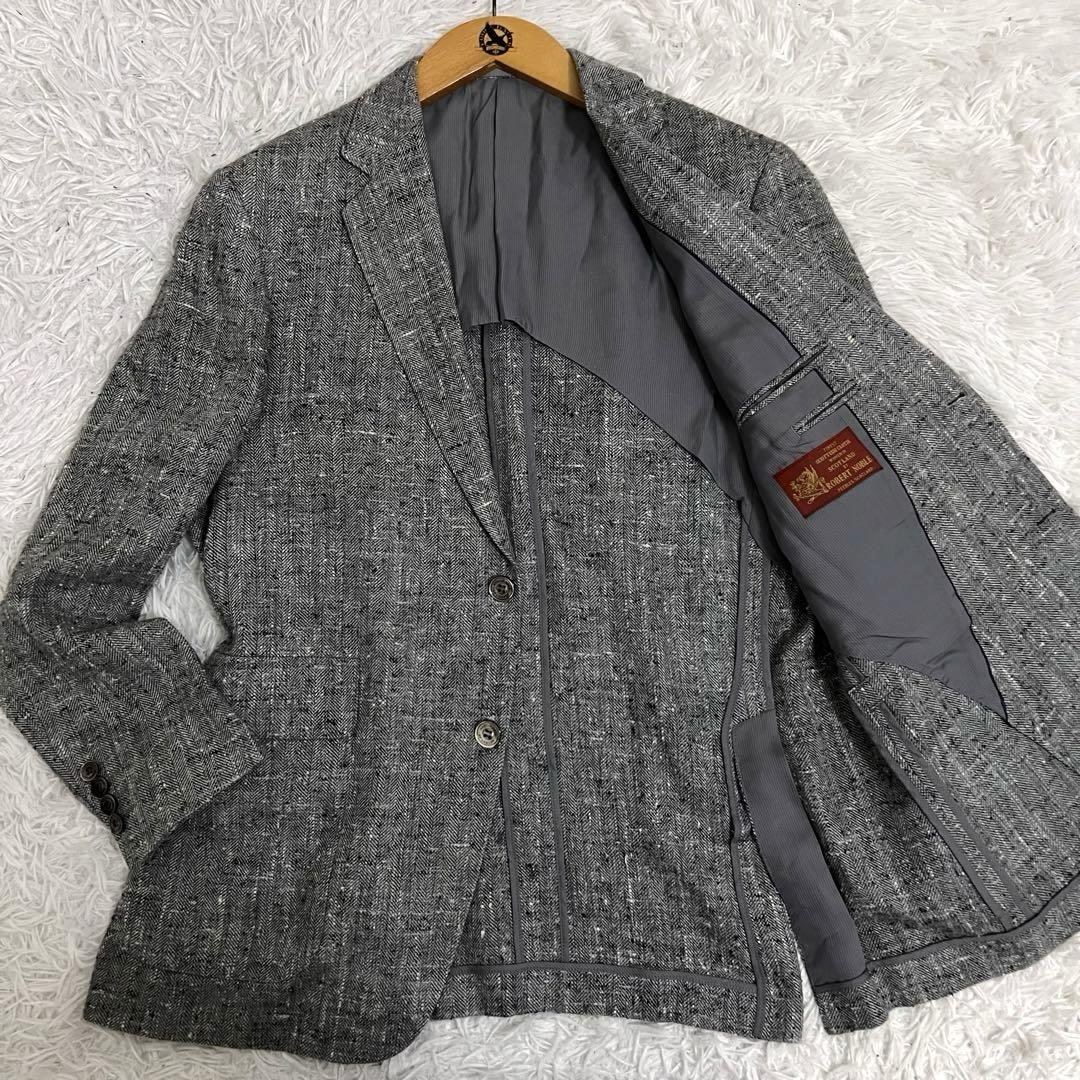 希少美品✨オースチンリード ジャケット シルクリネン ヘリンボーン 貝ボタン