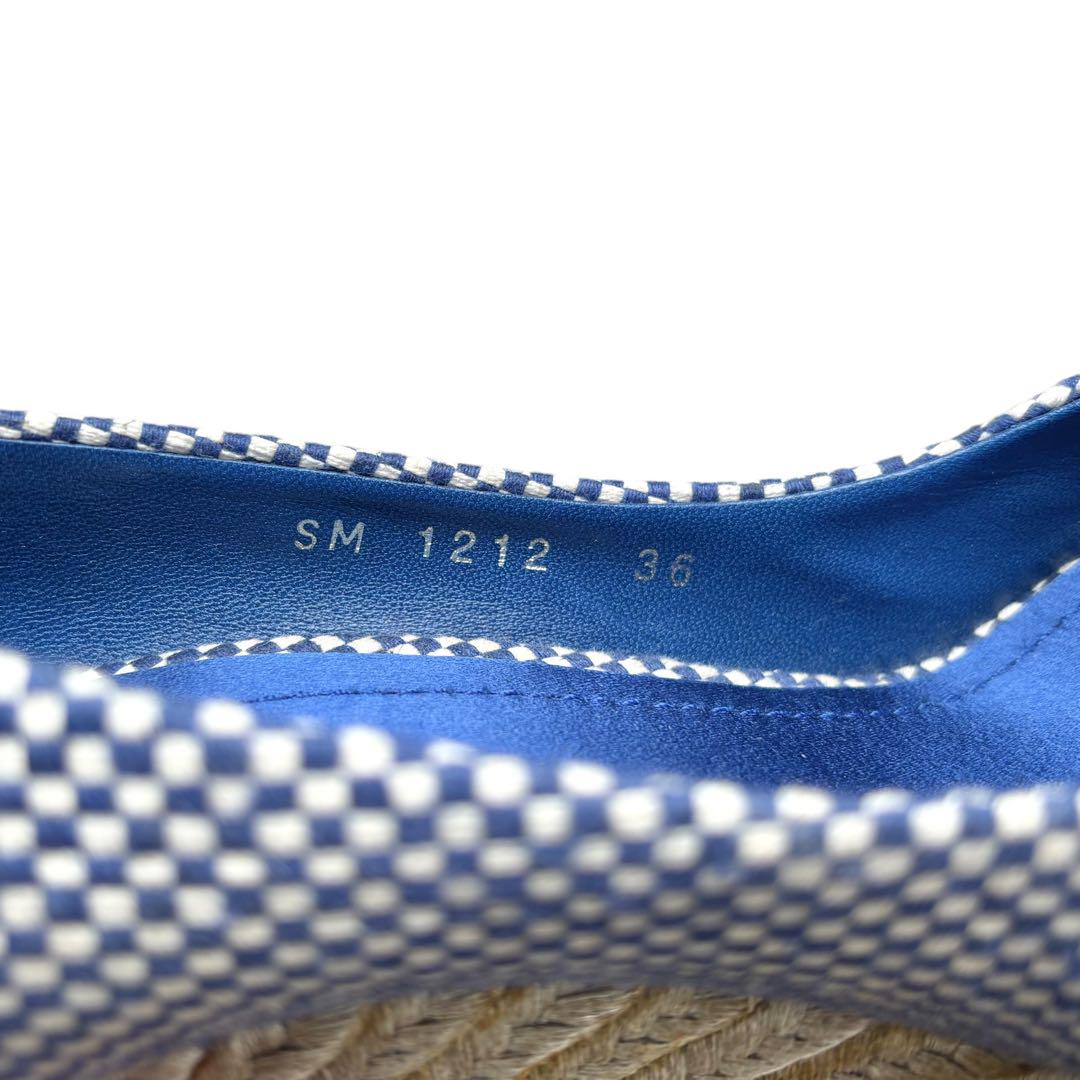 Christian Dior パンプス ウェッジソール 織キャンバス 36