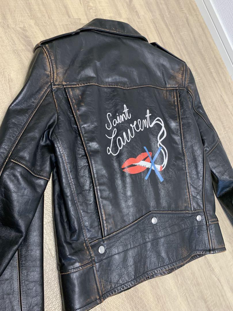 SAINT LAURENT 17AWスモーキングリップライダースジャケット