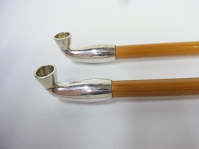 【E-173】銀煙管 裏千家 未使用の中古品 南鐐煙管 一双 木村清五郎造 【E-173】銀煙管 裏千家 未使用の中古品 南鐐煙管 一双 木村清五郎造
