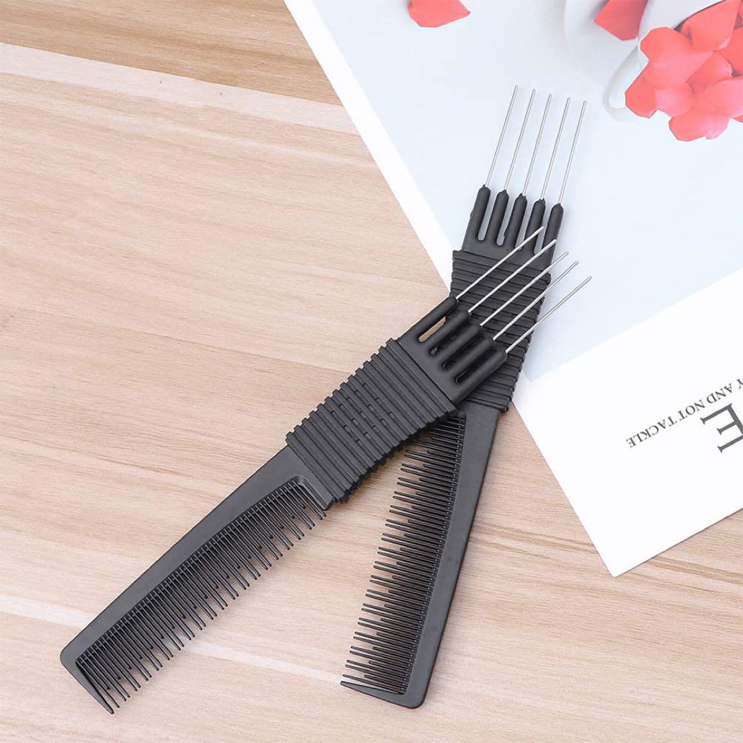 HEALLILY 6個のプロの髪のピック携帯用テールコームの多機能ヘアコーム HEALLILY 6個 ピック携帯用テールコームの多機能ヘアコーム 美容