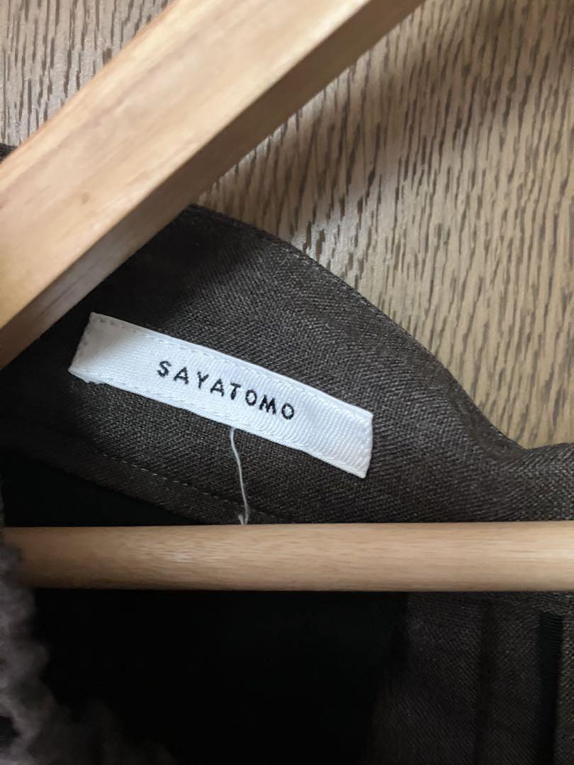 SAYATOMO ブラウン プリーツ スラックス SAYATOMO ブラウン プリーツ スラックス - メルカリ
