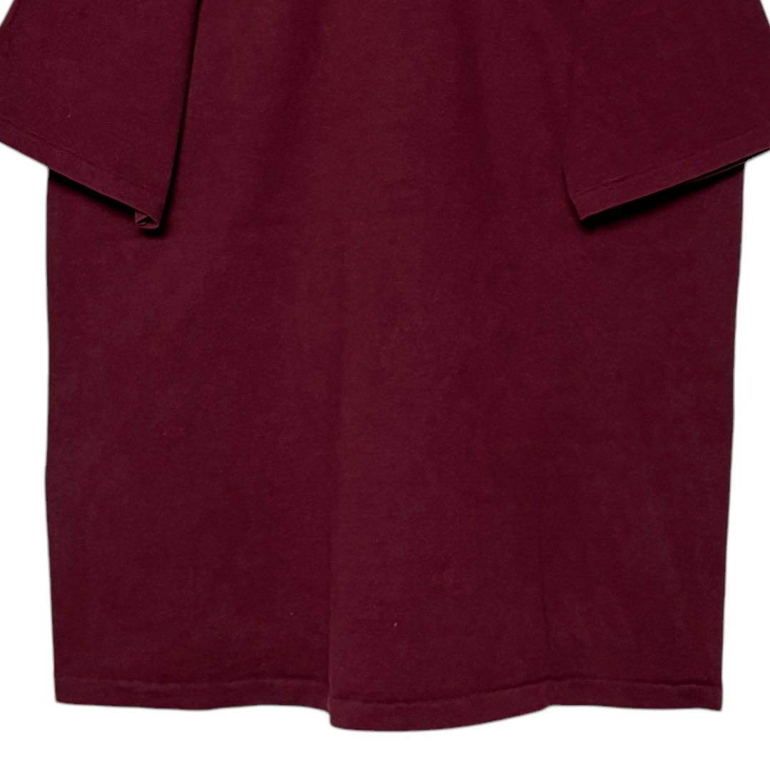 90sヴィンテージtシャツ USA製 カレッジTシャツ えんじ色 XL シングル