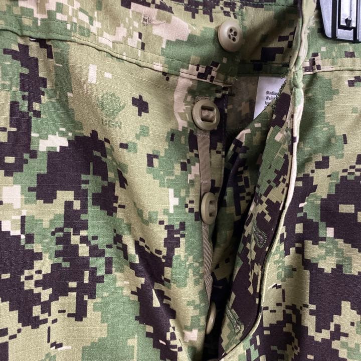 米軍 海軍 迷彩 戦闘服 パンツ NWU グリーンタイプ MーS ミリタリー.2