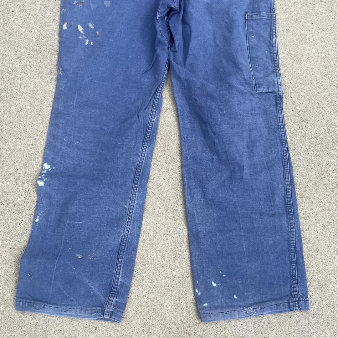 1970s ビンテージ　ユーロワークパンツ  ヨーロッパ　ボロ　ブリーチ　ペンキ
