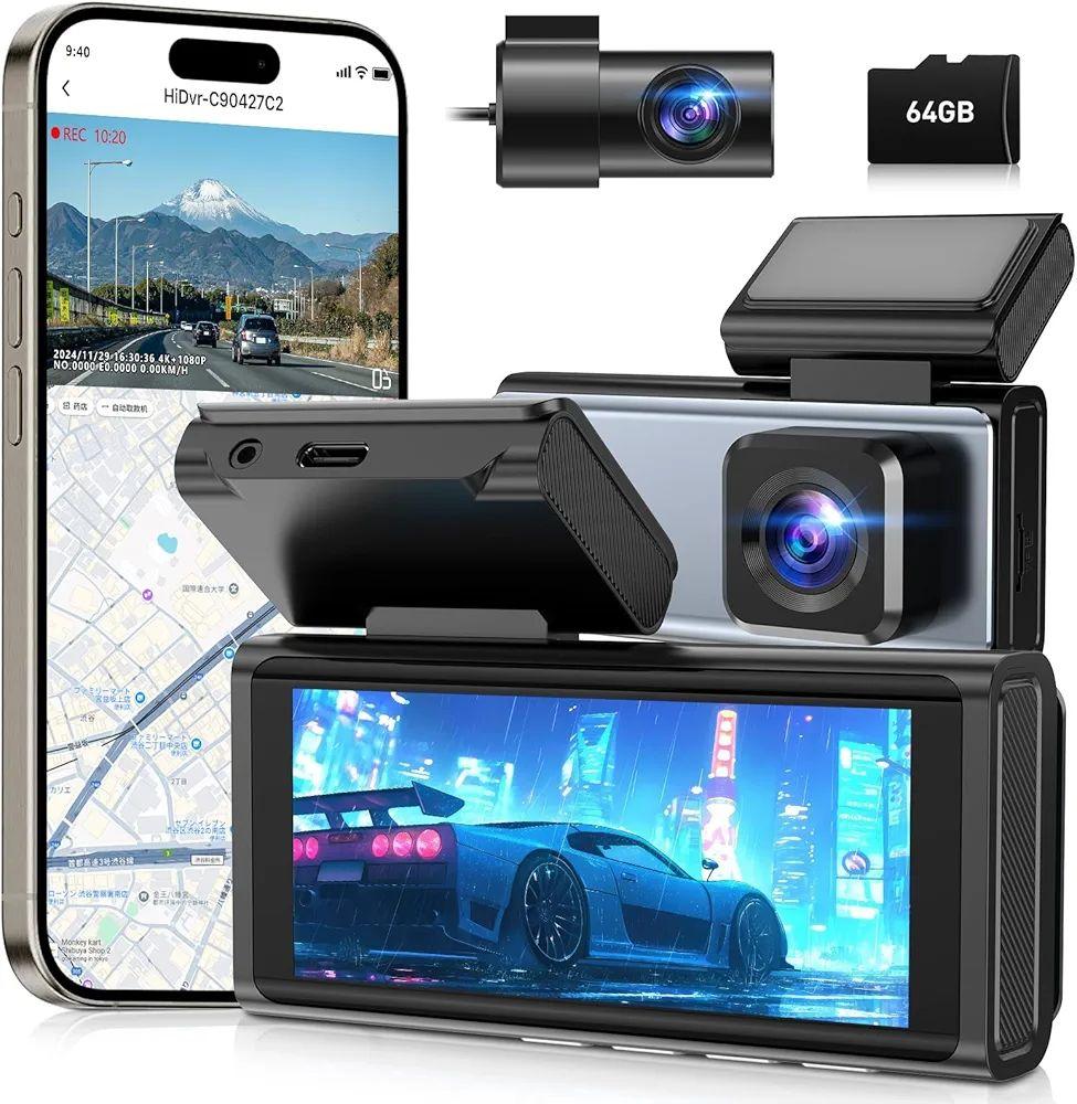 4K ドライブレコーダー GPS Wi-Fi機能