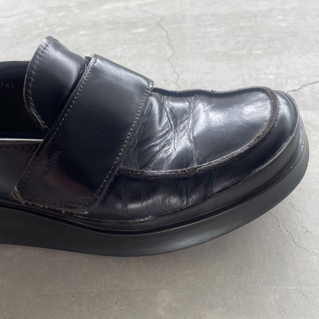 靴 prada 1999ss Velcro shoes brown 7