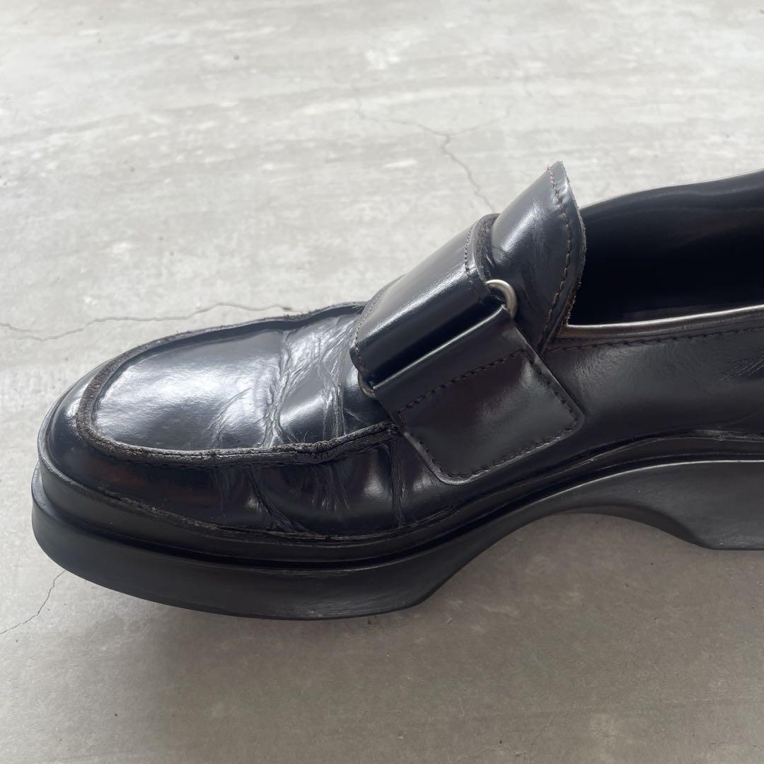 靴 prada 1999ss Velcro shoes brown 7
