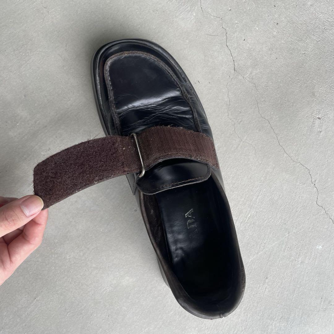 靴 prada 1999ss Velcro shoes brown 7