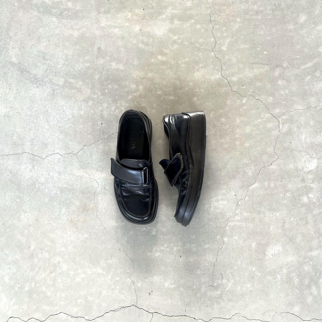靴 prada 1999ss Velcro shoes brown 7