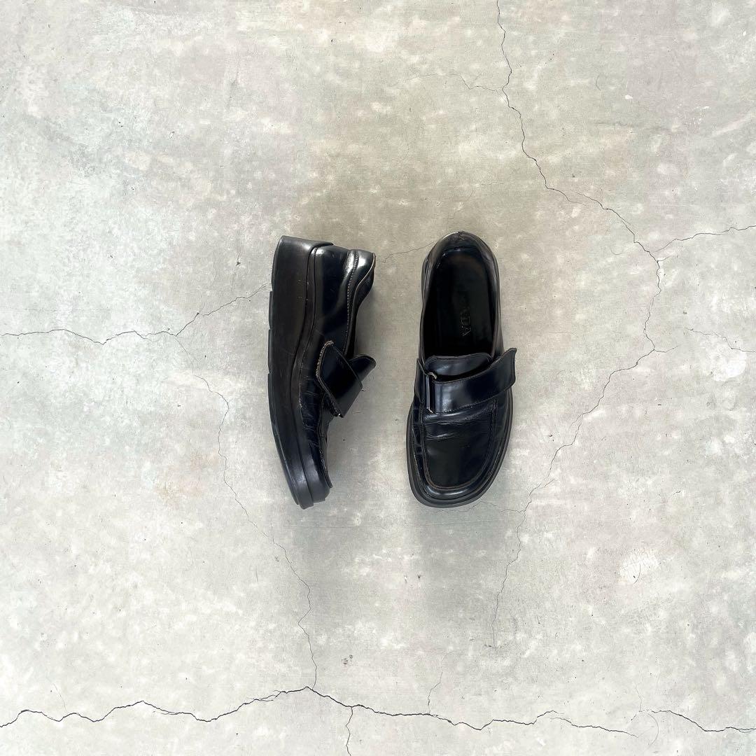 靴 prada 1999ss Velcro shoes brown 7