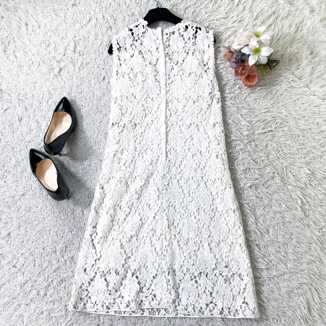 極美品】DOLCE&GABBANA ワンピース 総刺繍 XL シルク混 膝丈