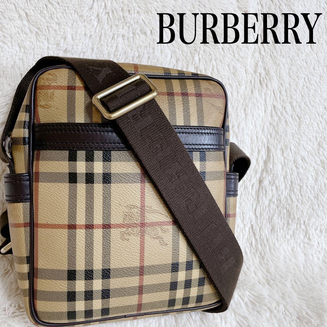 美品 希少 BURBERRY シャドーホース ボックス ショルダーバッグ PVC 画像1