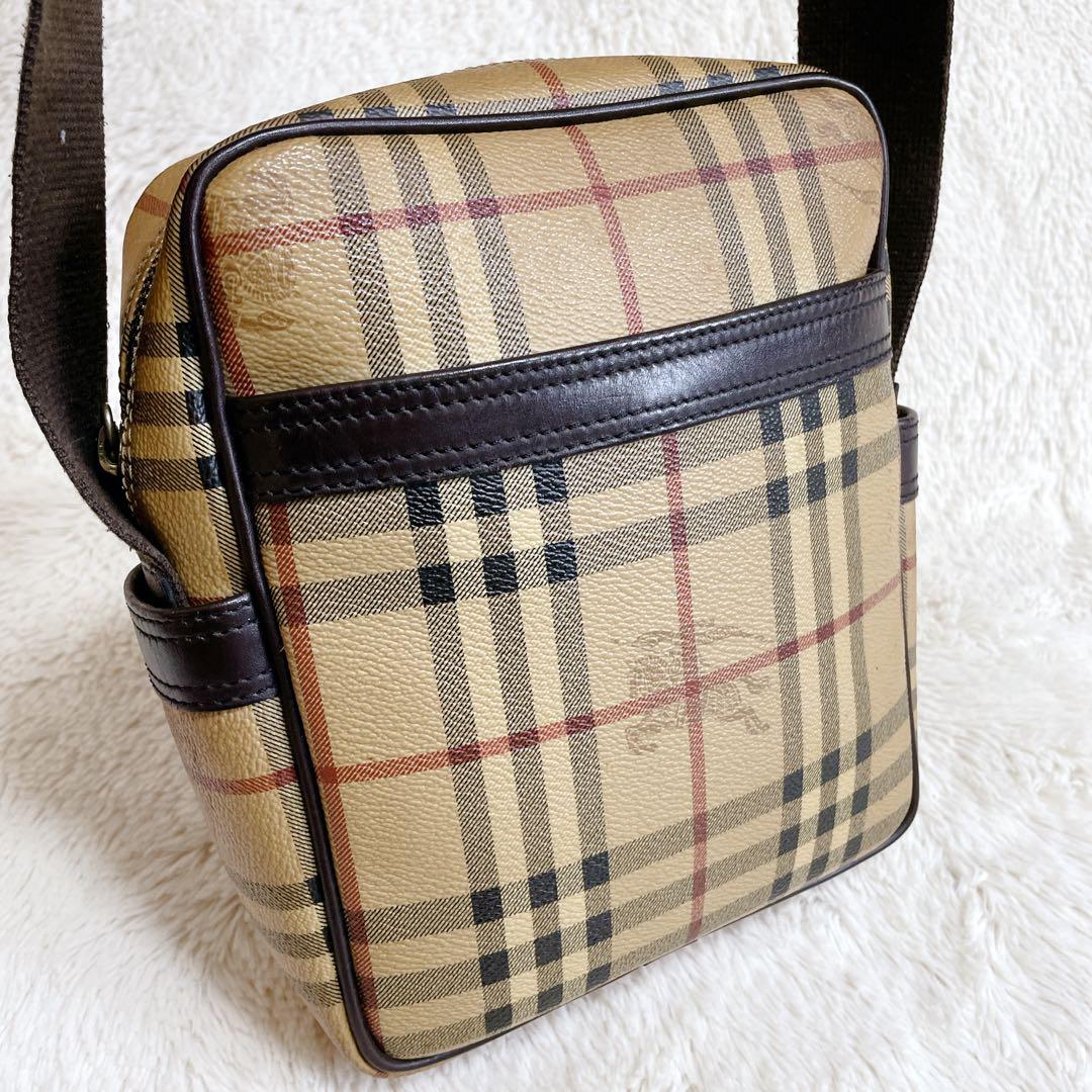 美品 希少 BURBERRY シャドーホース ボックス ショルダーバッグ PVC 画像4