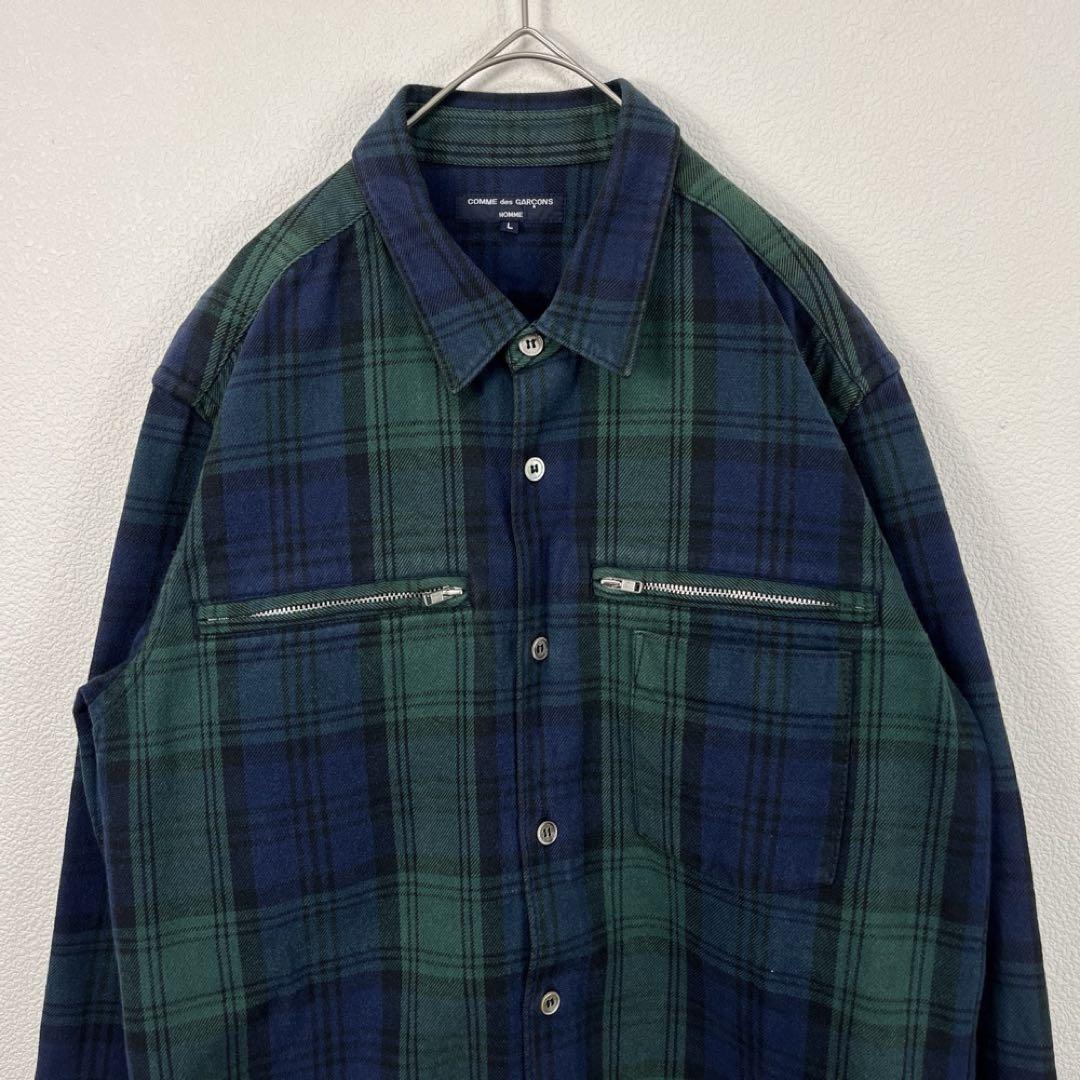 2005 コムデギャルソン オム COMME des GARCONS ネルシャツ