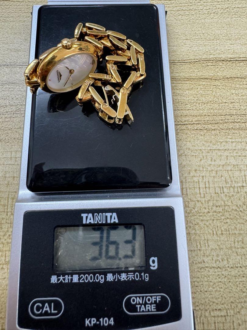 ロンジン　シェル　金無垢　k18 750 オーバル　腕時計　クォーツ