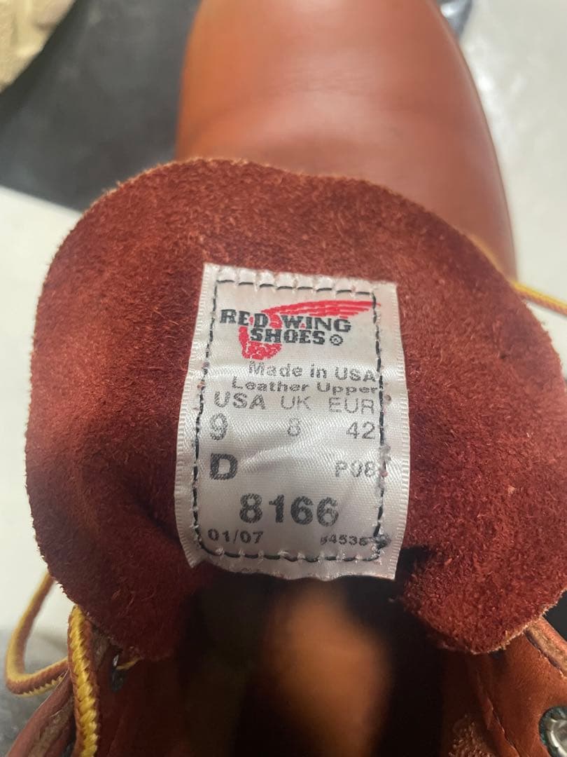 レッドウィング アイリッシュセッター 8166 サイズ9D レッドウィング アイリッシュセッター 8166 サイズ9D