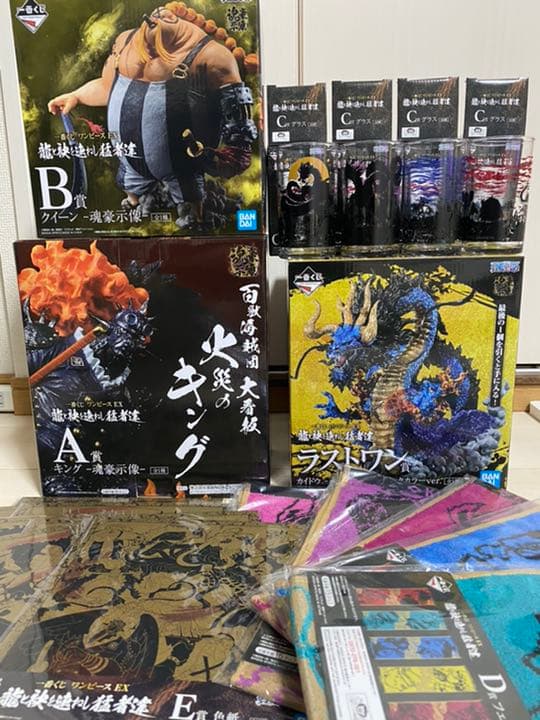 好評 ワンピース一番くじ 龍と袂を連ねし猛者達 カイドウ キング クイーン ブランドショッパー付き Menya Ultra Com