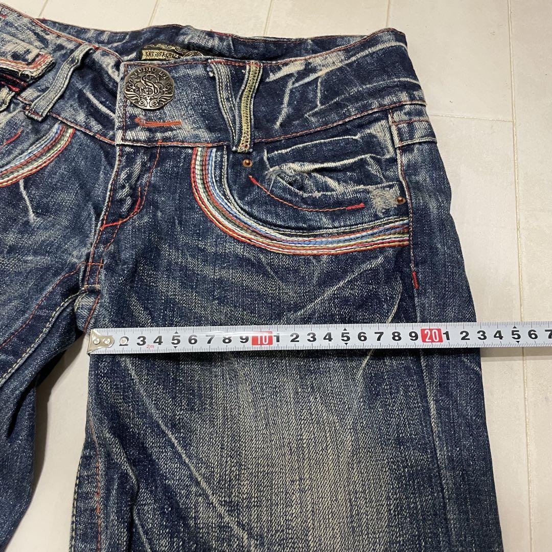 フェードブルーデニム　平成　y2k ギャル　お兄系
