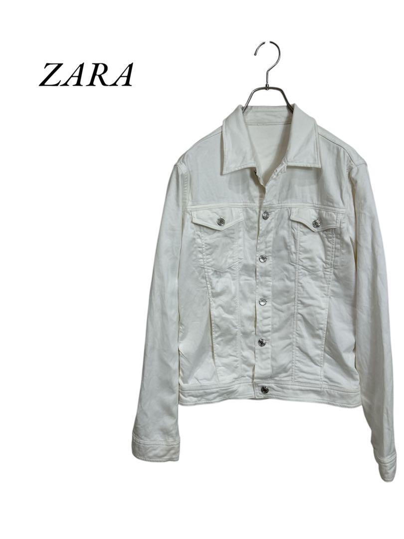 ZARA ホワイト デニムジャケット ストレッチ Gジャン