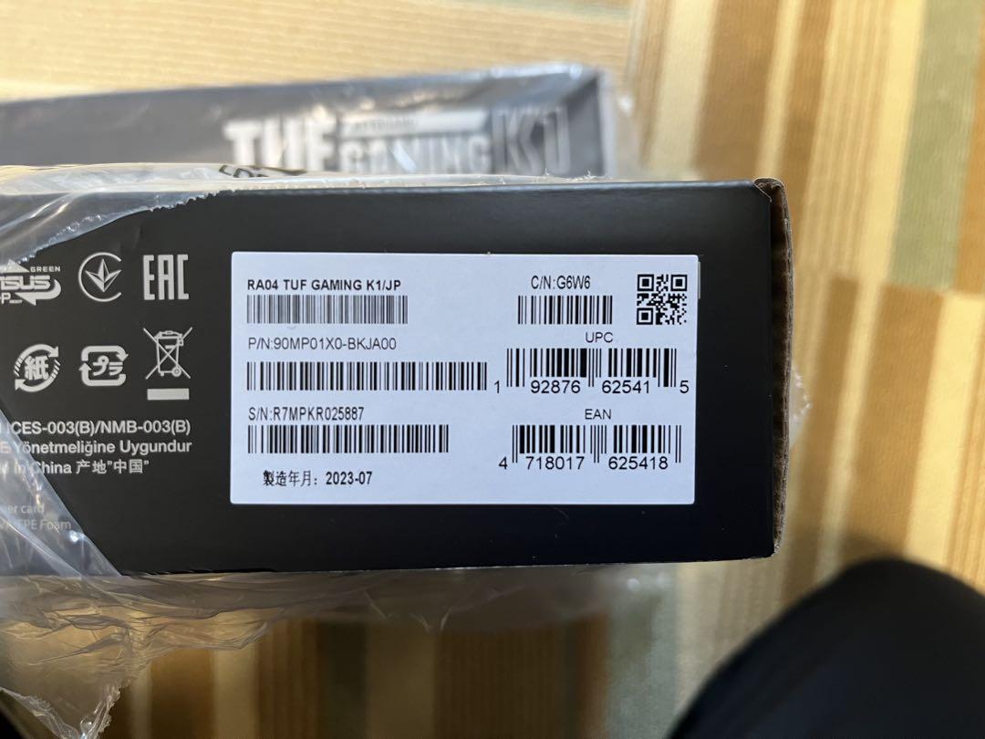 ASUS TUF GAMING K1ゲーミングキーボード　3台