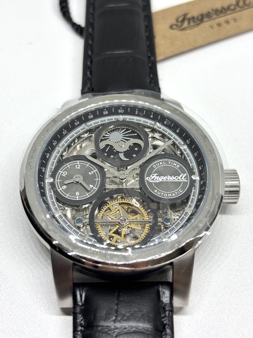 Ingersoll 自動巻き時計 デュアルタイム スケルトン　新品未使用　稼働品